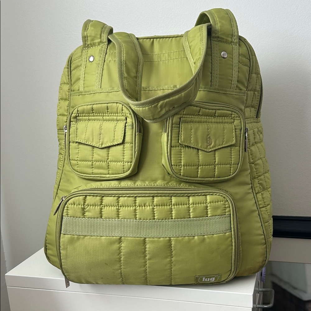 Lug Olive Quilted Travel Tote